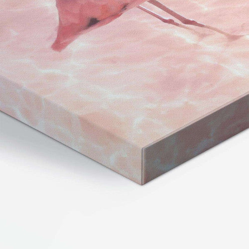 Pink Flamingo Love Canvas