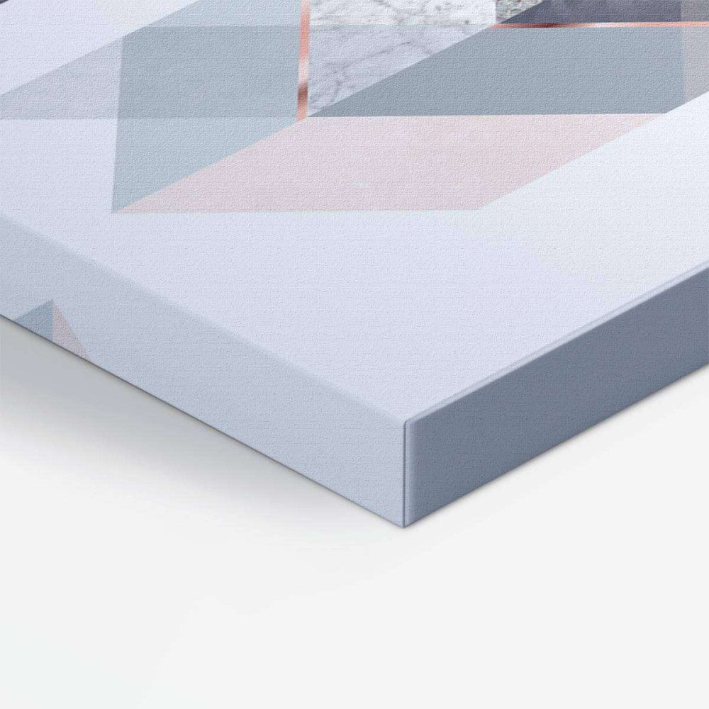 Geometrical Double Arrow Blush Pink Snake Grey Canvas