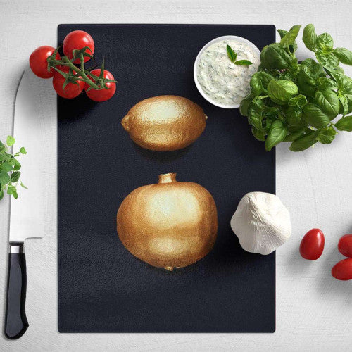 Gold Citrus Fruits Chopping Board