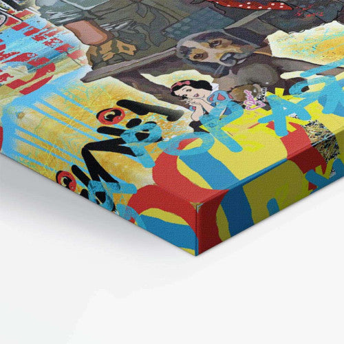 Life is Beautiful Holding Hands Pop Graffiti Canvas