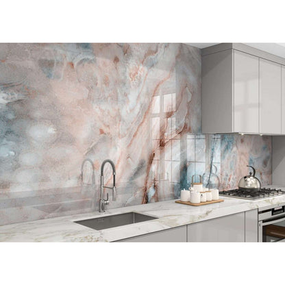 Blush Pink Blue Grey Stone Marble