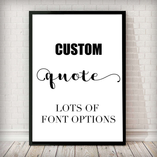 CUSTOM Typography Canvas