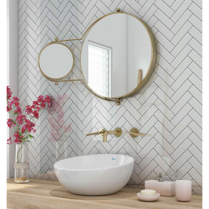 Herringbone Tiles White