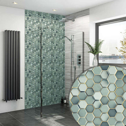 Hexagon Green Mosaic Tiled