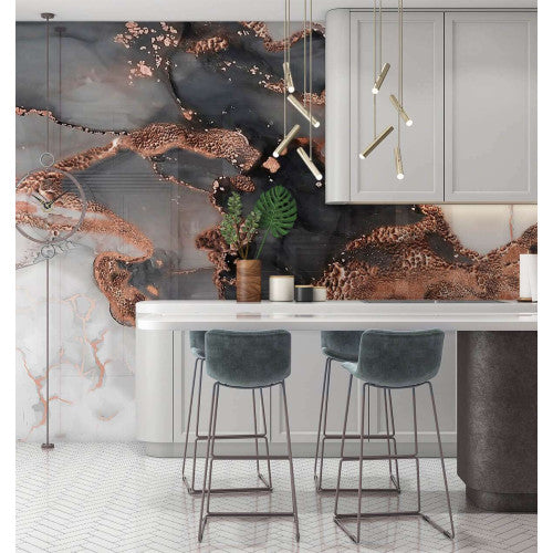 Liquid Copper Marble Effect