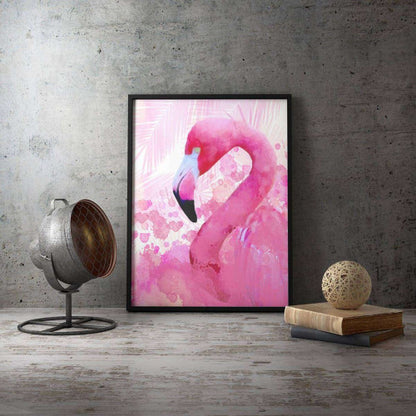 Watercolour Pink Flamingo Nursery Canvas