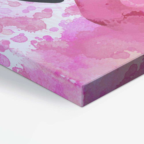 Watercolour Pink Flamingo Nursery Canvas