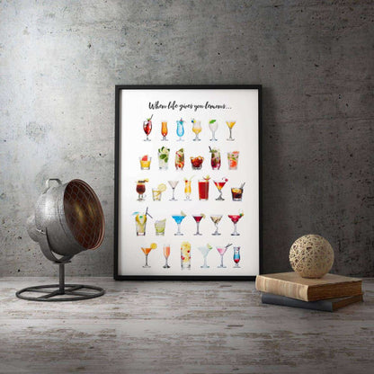 When Life Gives You Lemons Typography Canvas