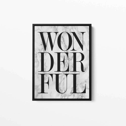 Wonderful Monochrome Typography Canvas