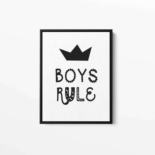 Boys Rule Nursery Canvas