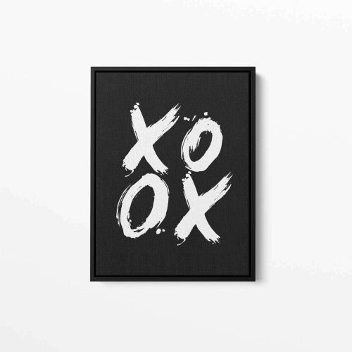 XOXO Black Typography Canvas