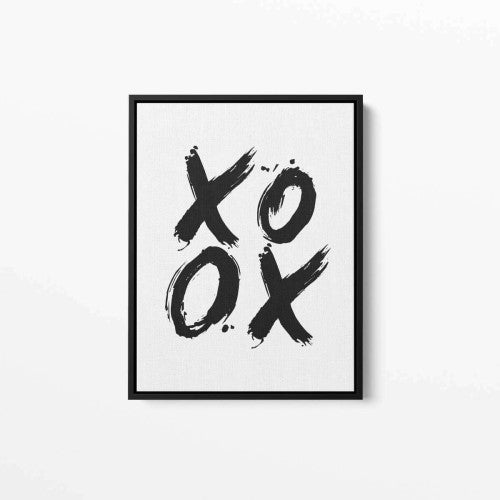 XOXO White Typography Canvas