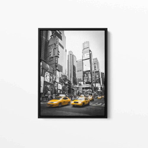 Yellow Cab at Times Square New York City Canvas