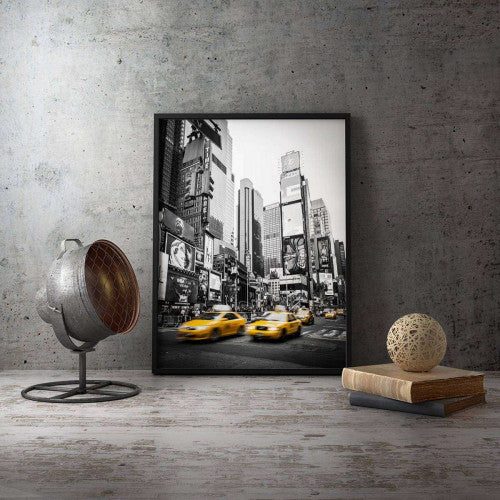 Yellow Cab at Times Square New York City Canvas