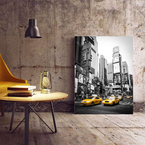 Yellow Cab at Times Square New York City Canvas