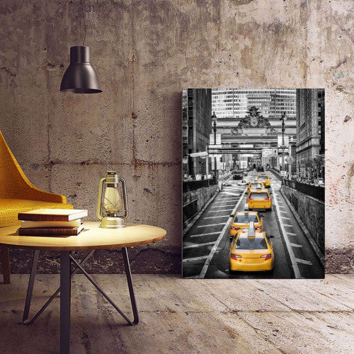 Yellow cabs on Park Avenue New York City Canvas