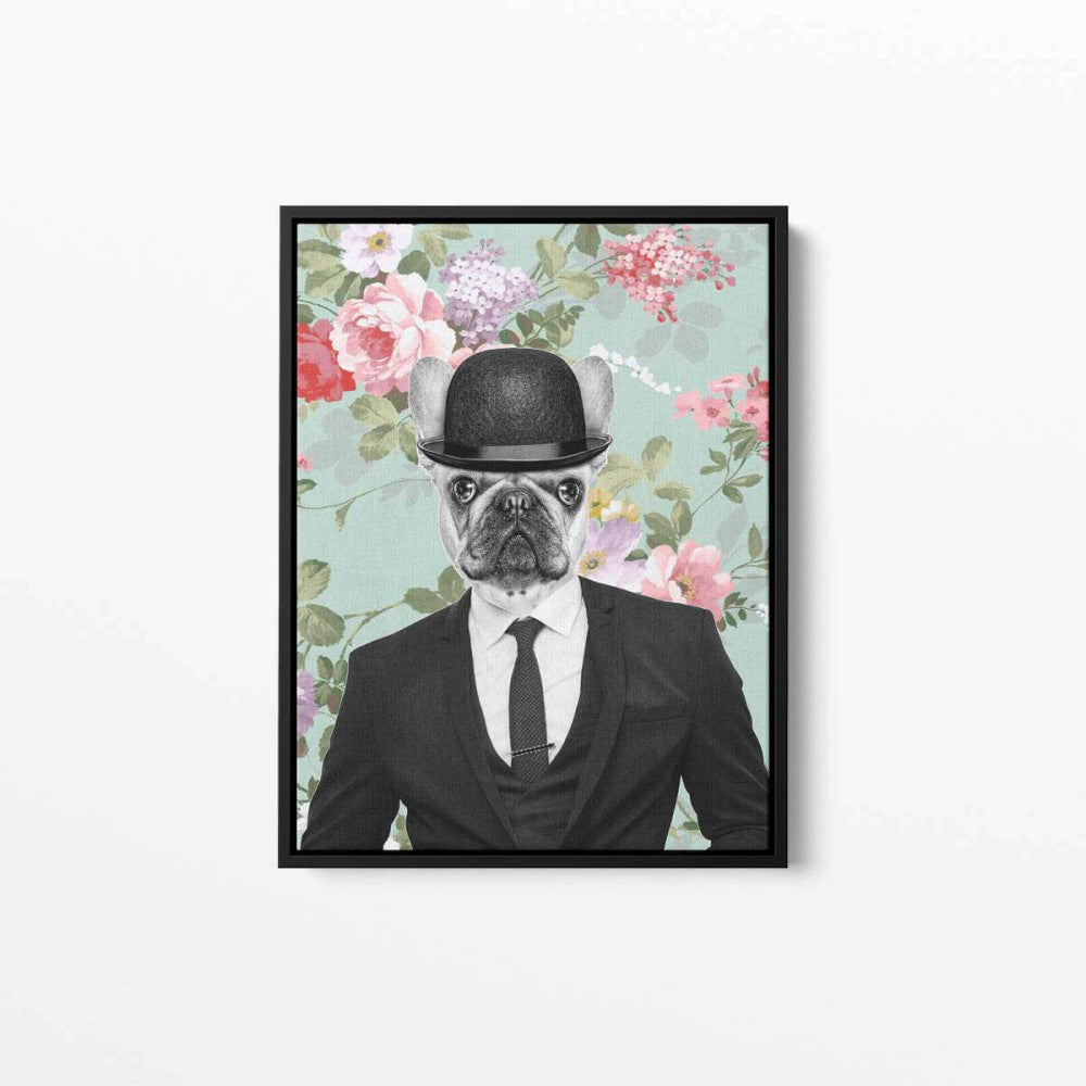 Bulldog Dude - Vintage Animal Canvas