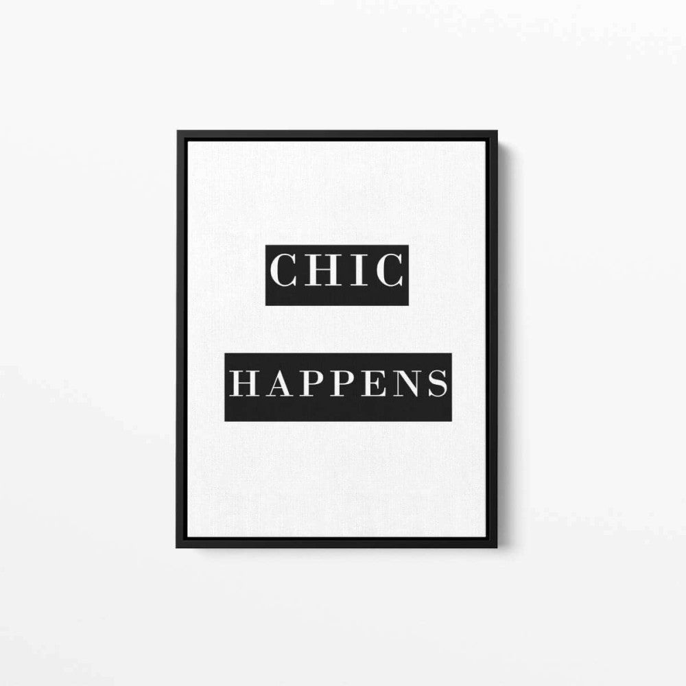 Chic Happens Typography Canvas