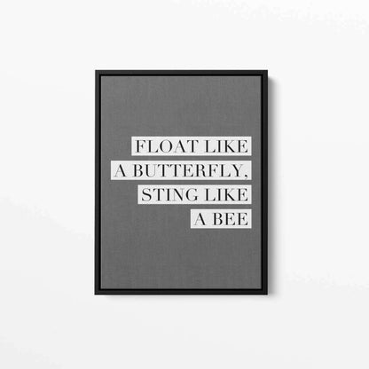 Float Like a Butterfly Typography Canvas