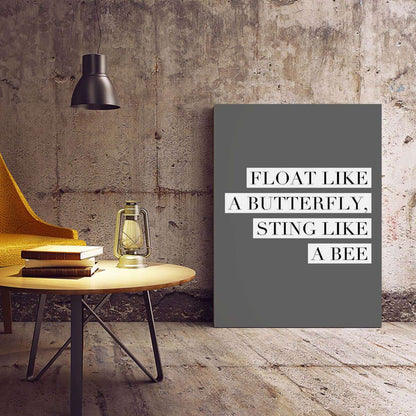 Float Like a Butterfly Typography Canvas