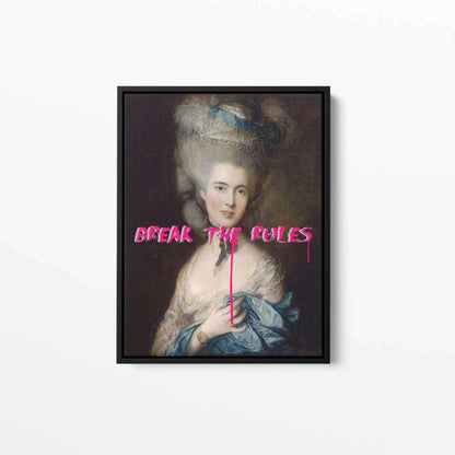 Break The Rules Typography Canvas