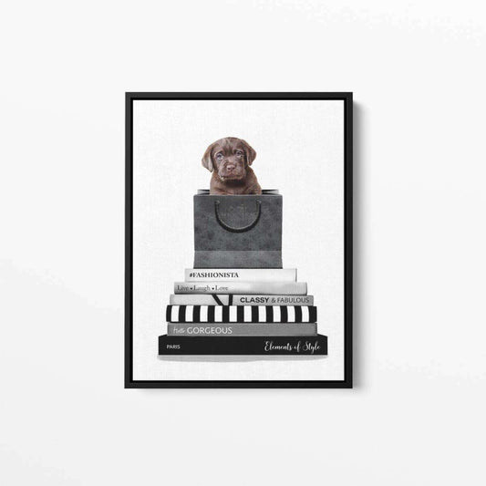 Brown Labrador Dog Fashion Animal Canvas