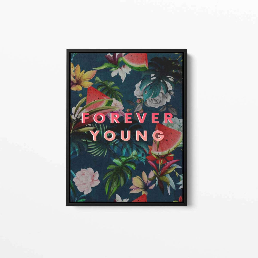 Forever Young Typography Canvas