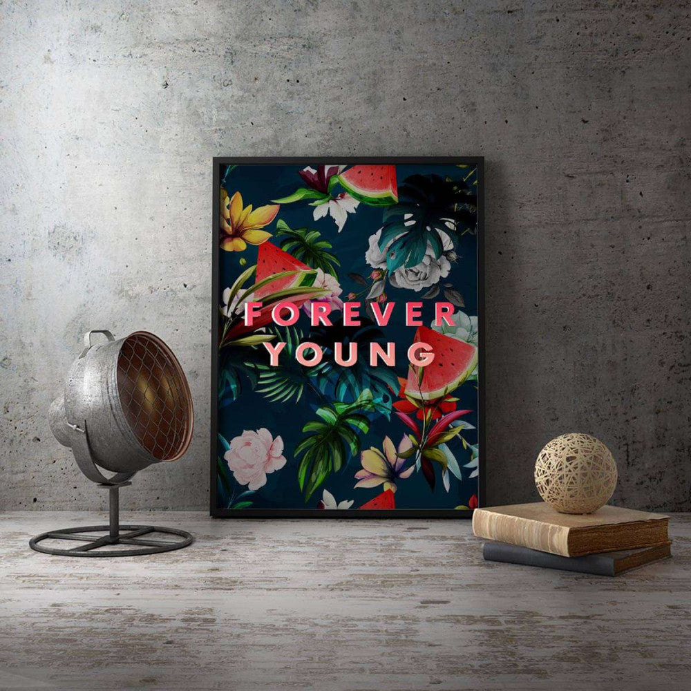 Forever Young Typography Canvas