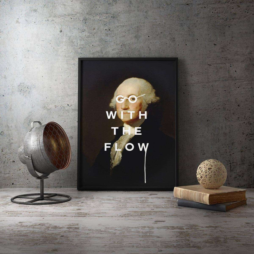 Go With The Flow Typography Canvas