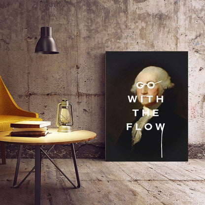 Go With The Flow Typography Canvas