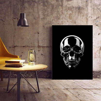 Chrome Skull Canvas