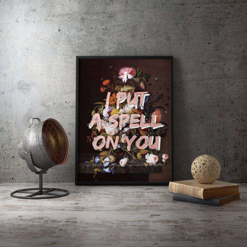 I Put A Spell On You Typography Canvas