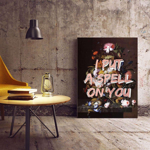 I Put A Spell On You Typography Canvas