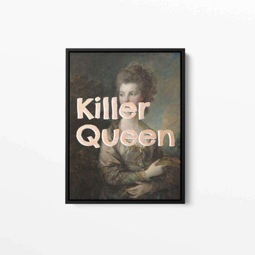 Killer Queen Typography Canvas