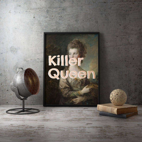 Killer Queen Typography Canvas