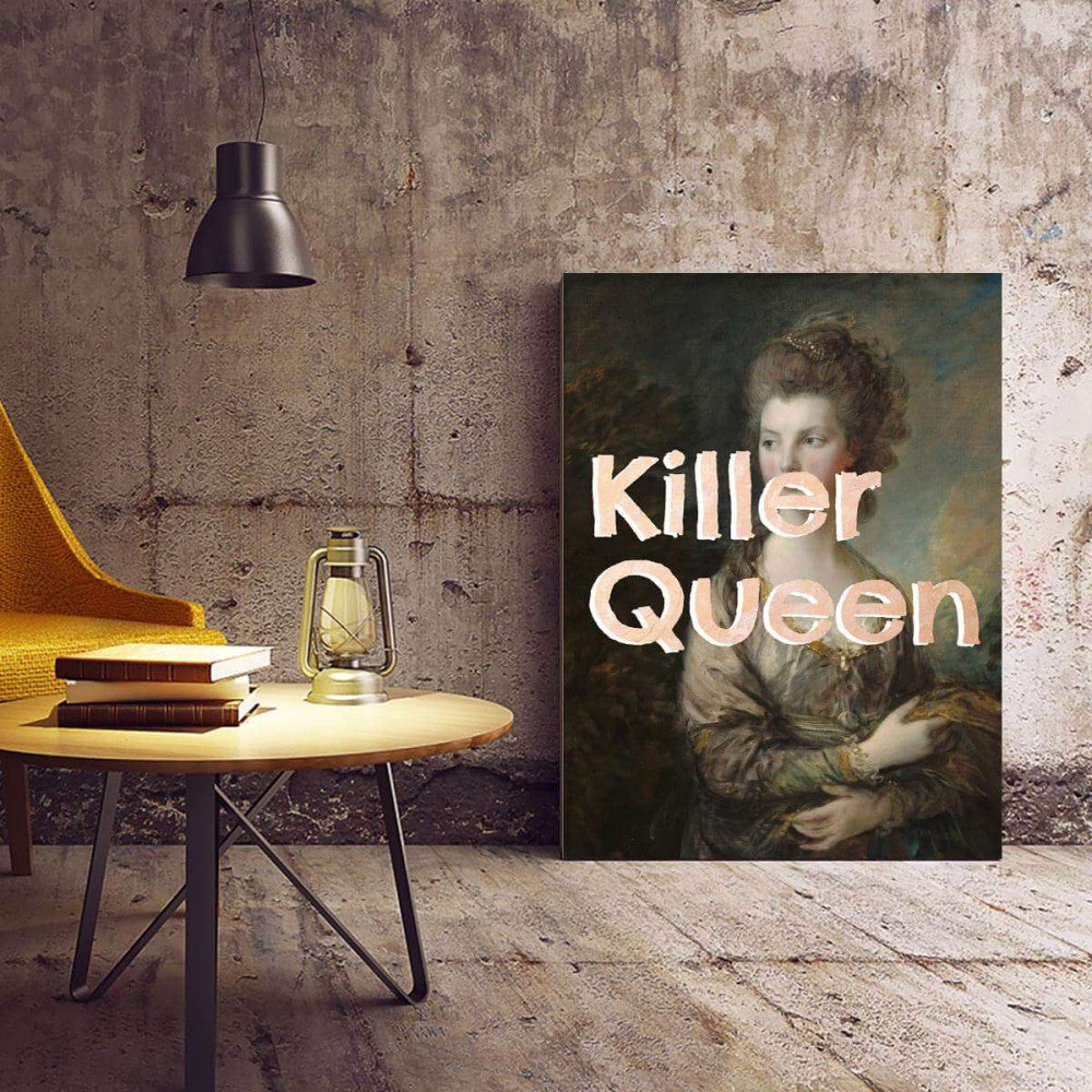 Killer Queen Typography Canvas