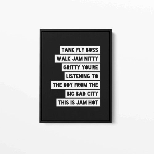 Tank Fly Boss Typography Canvas