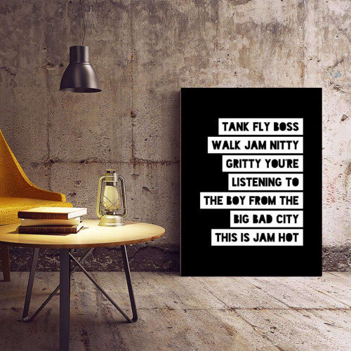 Tank Fly Boss Typography Canvas