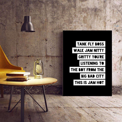 Tank Fly Boss Typography Canvas