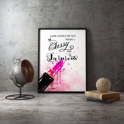 Classy and Fabulous Typography Canvas