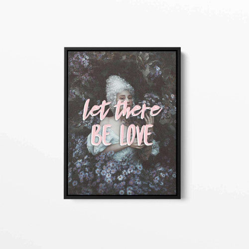 Let There Be Love Typography Canvas