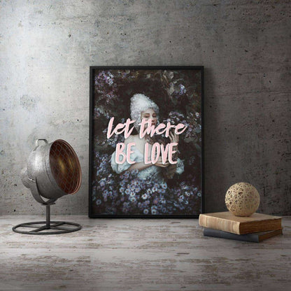 Let There Be Love Typography Canvas