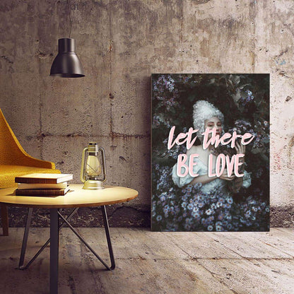 Let There Be Love Typography Canvas