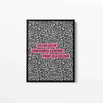 Leopard Print is a Colour Typography Canvas