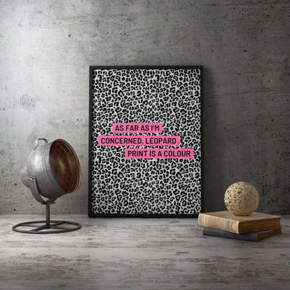 Leopard Print is a Colour Typography Canvas