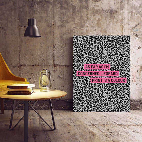 Leopard Print is a Colour Typography Canvas