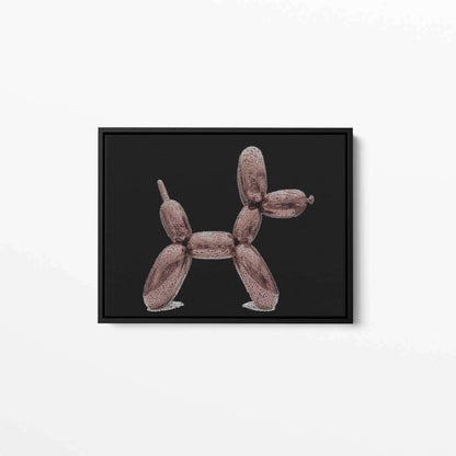 Confetti Balloon Dog in Blush Pink/ Rose Gold Canvas