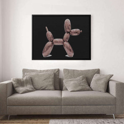 Confetti Balloon Dog in Blush Pink/ Rose Gold Canvas