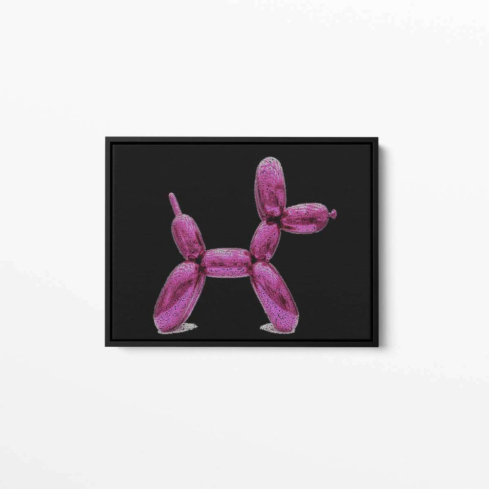 Confetti Balloon Dog in Hot Pink Canvas