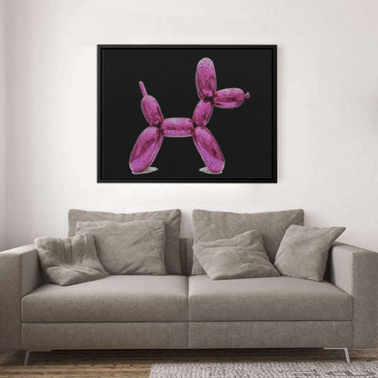 Confetti Balloon Dog in Hot Pink Canvas